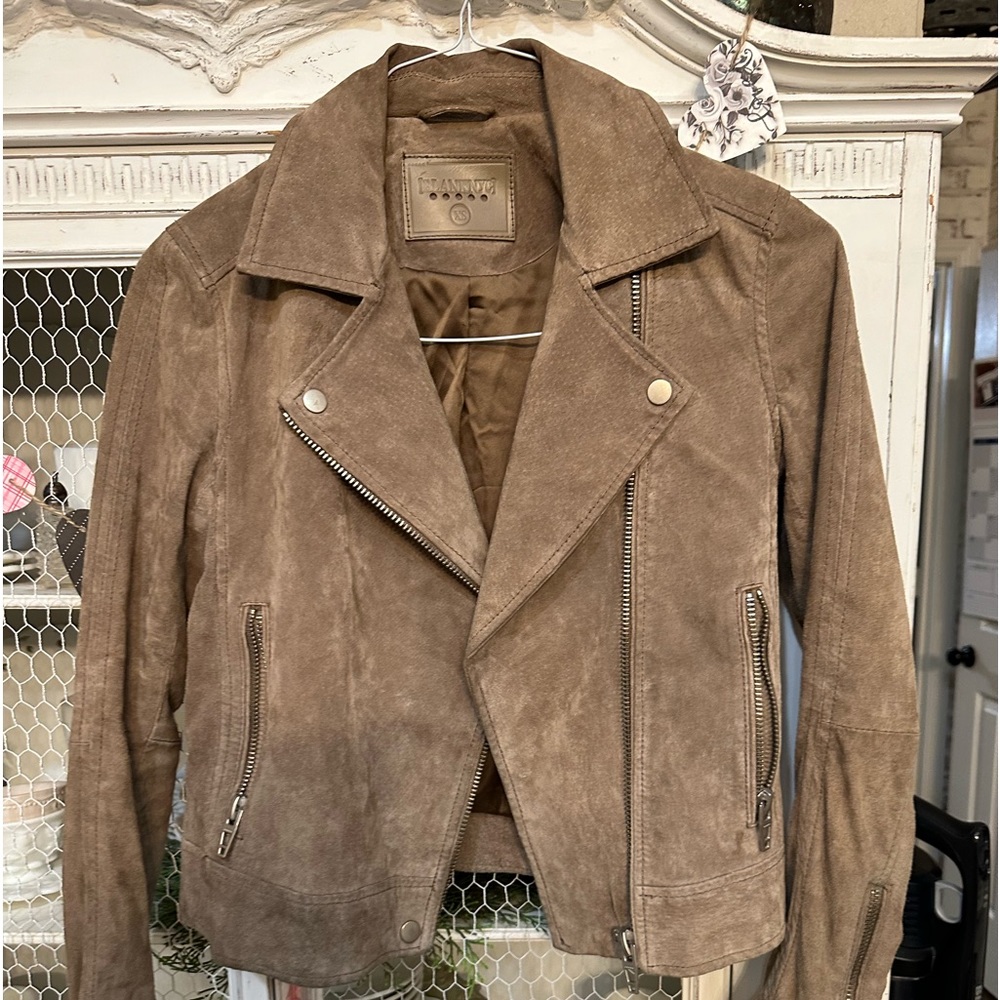 Suede leather jacket